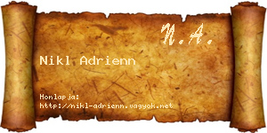 Nikl Adrienn névjegykártya